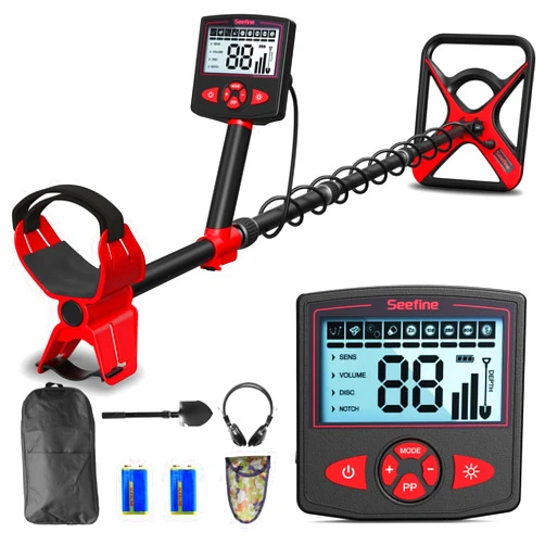 Seefine Metal Detector for Adults, High Accuracy Metal Detector with 5 Modes, Larger LCD Display and 11