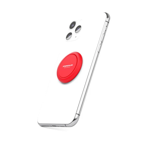 VONMÄHLEN The New Backflip Mobile Phone Finger Holder Magnetic and Tripod Function - Compatible with iPhone and Any Smartphone - Elegant Finger Holder Plus Magnetic Holder for Car - Red