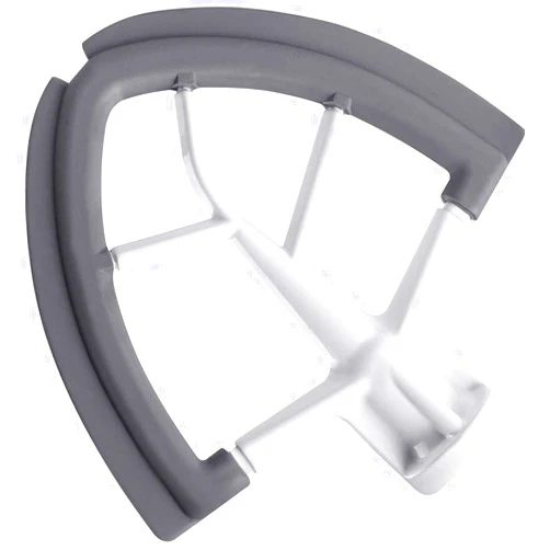 Reikame Flex Edge Beater for KitchenAid Tilt-Head Stand Mixer, 4.5-5 Quart Flat Beater Paddle with Flexible Silicone Edges Bowl Scraper, White