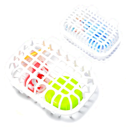 HOZETOKE Dishwasher Basket, 2-Pack Dishwasher Basket for Baby Bottle Parts, Basket for Small Tools Cleaning, White