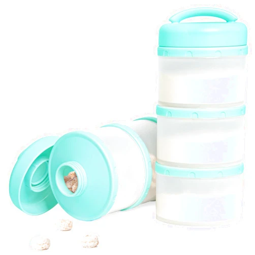 Termichy Stackable Formula Dispenser Portable Milk Powder Container, 2 Pack, Mint