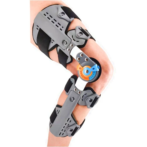 Shuyan Jiao Hinged Knee Brace ROM Post Op Knee Immobilizer Adjustable Knee Immobilizer Support with Side Leg Stabilizers for Men and Women for Meniscus Tear, Arthritis, ACL, PCL, Osteoarthritis, Orthopedic Rehab