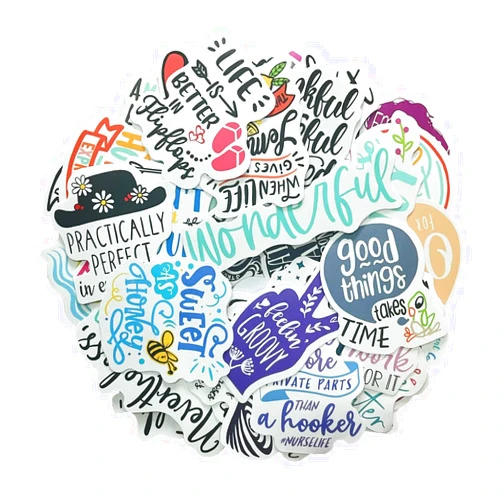 ONESHAW 50Pcs Inspirational Stickers Reward Motivational Positive Saying Decal Scrapbook Stickers for Waterproof Durable Laptop Pack for Water Bottles Computer Travel Case(50Pcs Proverb)