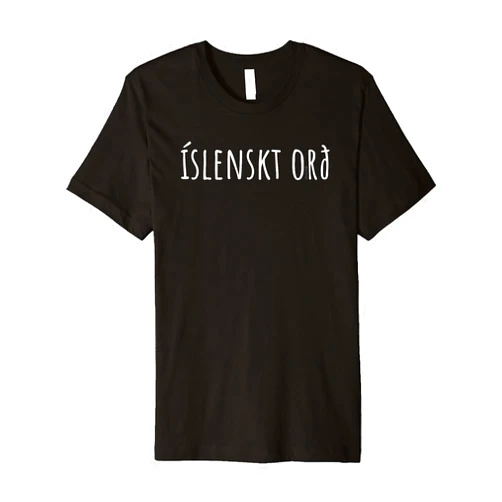 Minimalist Language Humor Fashion (Icelandic) “ICELANDIC WORD” – Funny Icelandic Language Premium T-Shirt