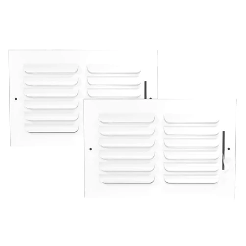 VENTI AIR PRODUCTS Venti Air One Way Curve Blade Supply Register (1- Way Sidewall/Ceiling HVAC Supply Grille) (2 - Pack) (10 in. W x 08 in. H)