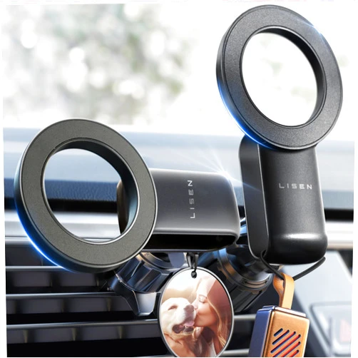 LISEN Fits iPhone 16 15 MagSafe Car Mount - [30 Super Magnets] Magnetic Car Phone Mount, Air Vent Cell Phone Holder, Automobile Car Phone Hold for iPhone 16 15 14 13 12 Pro Max Plus