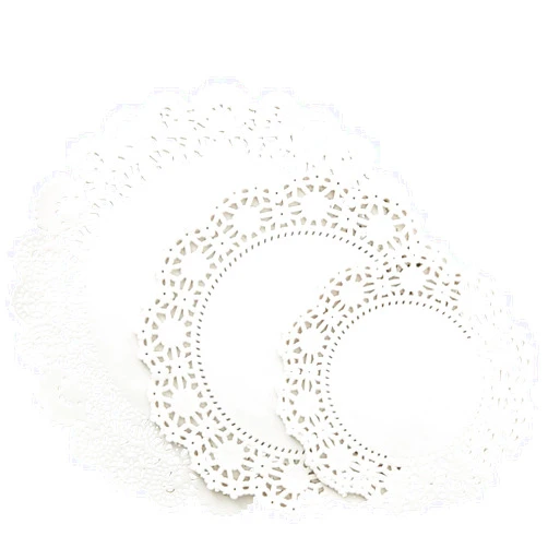 Juvale 150 Pack Round White Paper Doilies for Crafts, Tableware Decor, Parties, Wedding, Assorted Size Charger Plates for Cakes, Desserts (6.5, 8.5, and 10.5 Inch)