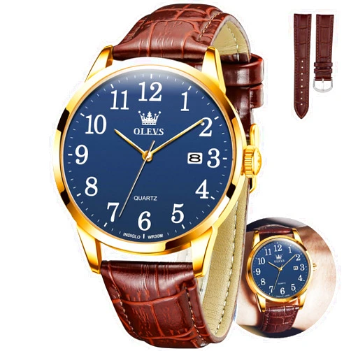 OLEVS Men's Watch,Classic Silver Watches for Men, Waterproof Stainless Steel Roman Numbers Men's Watch Easy to Read