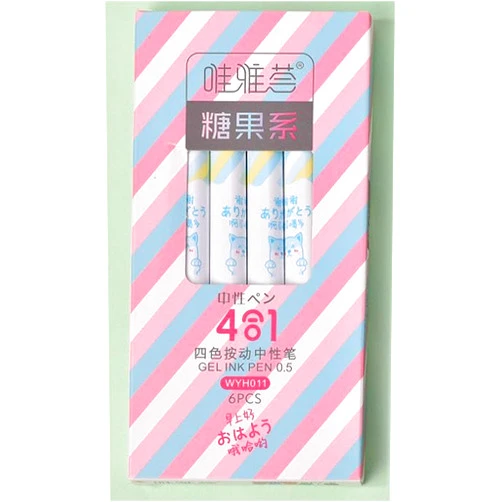Generic 6pcs Tenfon 4-in-1 Neutral Pen WYH011 Multi-Color Neutral Pen 4-Color Neutral Pen ST Neutral Pen