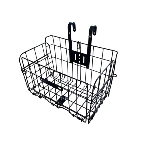 Tfwadmx Folding Bike Front Basket Bicycle Wire Basket with Handles Easy Installation on Front Handlebar
