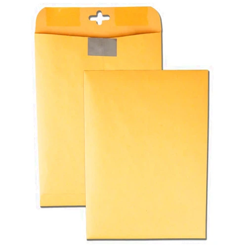 Quality Park 9 x 12 Postage Saving ClearClasp Envelopes, with Reusable Redi-Tac Closure & Gummed Flap, 28 lb Kraft Paper, 100 per Box (QUA43568)