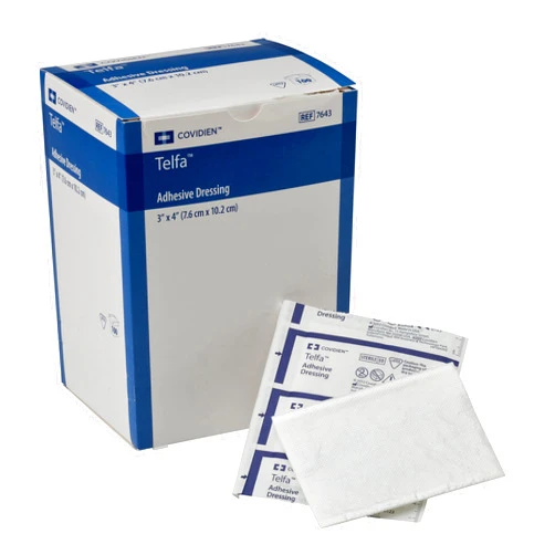 Covidien 7643 Telfa Adhesive Dressing, Sterile 1's Peel-Back Package, 3