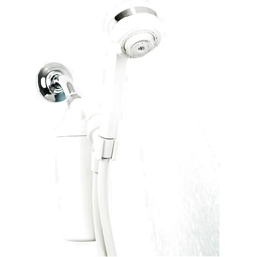Aquasana Filtered Shower Head - WaterSense Certified w/ Handheld Wand - Reduces Over 90% of Chlorine from Hard Water - Carbon & KDF Filtration Media - Soften Skin & Hair - AQ-4105-E, White