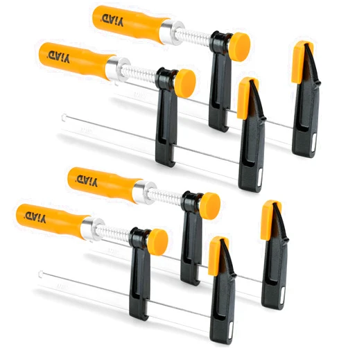 YIAD DRAGON HORSE 4-Pack Bar Clamps for Woodworking, 6-inch Clamps Heavy Duty Steel F-Clamp Sets with 300 lbs Load Limit with Ergonomic Handle, Ideal for Home Renovation, Workshops, and Woodworking Projects