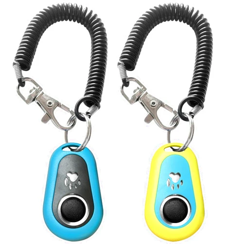 HoAoOo Pet Clicker for Dogs/Cats/Horses/Birds or Other Animals - Clickers for Training (Blue + Green)