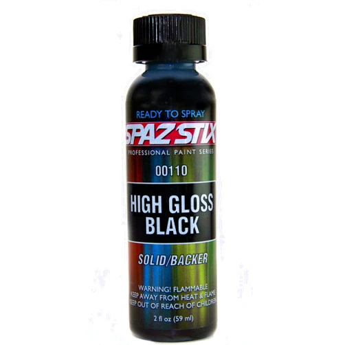 Spaz Stix High Gloss Black/Backer Airbrush Paint 2oz
