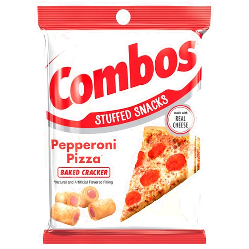 COMBOS Pepperoni Pizza Cracker Baked Snacks 6.3-Ounce Bag