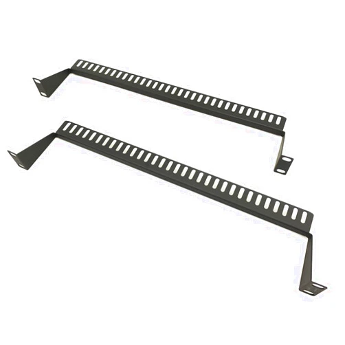 Metamas Lab 2 Pack 1U Horizontal 19-Inch Rack Mount Cable Management Support Bar Bracket Cross Bar Panel Black 1U Cable Manager-Wide Type-Made in Taiwan