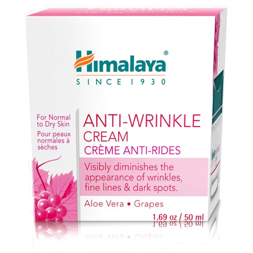 Himalaya Since 1930 Himalaya Anti-Wrinkle Cream with Grapes and Aloe Vera,Reduces wrinkles,Fine Lines and Age Spots,1.69Oz/50ml