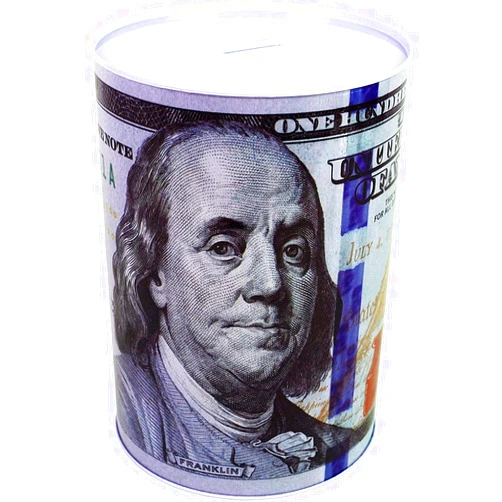 Julysgift $100 Dollar Bill Piggy Bank 5 7/8