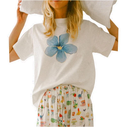 Amiblvowa Oversized Graphic T Shirt for Women Y2K Short Sleeve Crewneck Vintage Aesthetic Tees Teen Girls Summer Hawaii Tops