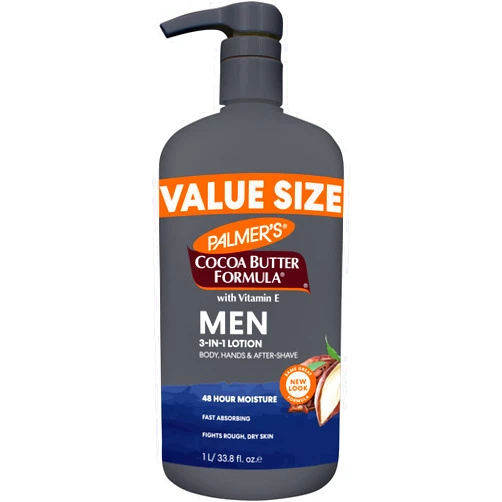 Palmer's Cocoa Butter Formula Men's 3-in-1 Fast Absorbing Face & Body Lotion, 33.8 oz.