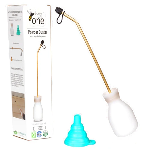 Bizzy One Pest Control Powder Duster/Larger 8OZ Diatomaceous Earth Bulb Duster/Powder Applicator/Garden Applicator/Bulb for Indoor and Outdoor eco-Safe Bug Treatment