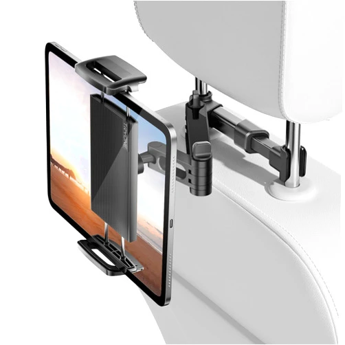 Tryone Car Headrest Tablet Holder Mount Stretchable Backseat Tablets Stand for Kids, Car Seat Mounts Compatible with iPad Pro 12.9 Air Mini, iPhone, Galaxy Tab, Switch, All 4.7-12.9