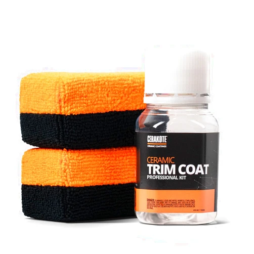 CERAKOTE® Trim Coat Professional Pack (4 oz. Bottle) - Professional Grade Ceramic Coating - Black Trim Restoration to Last Over 200 Washes