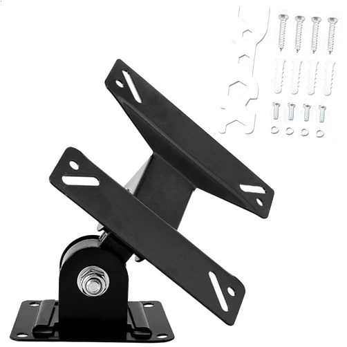 Ogetok TV Monitor Wall Mount Bracket with Swivel Articulating for Most 14-24 Inch LED LCD Flat Screens TVs, Max VESA 75x75mm to 100x100mm up to 35 lbs/15kg, Black Wall Mount TV Bracket