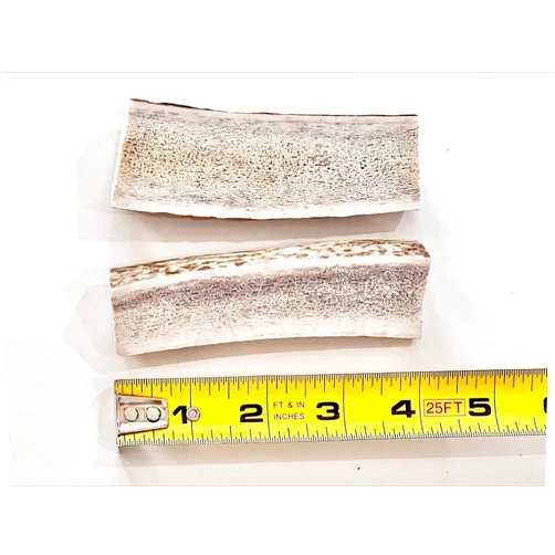 HEARTY CHEWS Split ELK Natural Antler Chew for Dogs, 100% Organic Dog Treat, Grade A Dog Chew Bone, Organic Teeth Cleaner, Long Lasting Dog & Puppy Chew Toy - Split Small 2 Pack (4 inch Pieces)