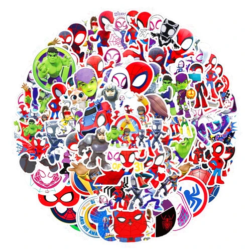 Generic 50Pcs Avengers Sticker for Kids, Spider Hero Sticker for Water Bottles, Laptops,Phone,Guitar,Waterproof Vinyl US Superheros Sticker for Teens Adult.