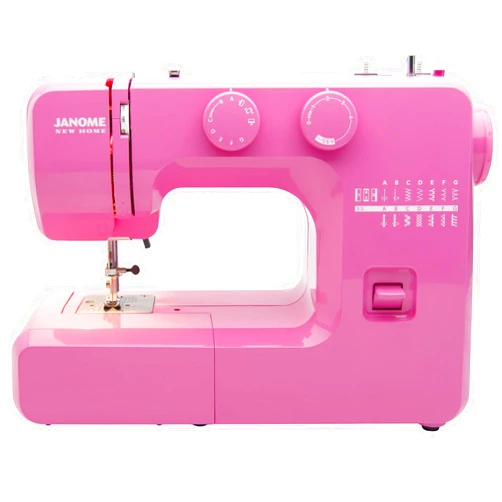 Janome Pink Sorbet Easy-to-Use Sewing Machine with Interior Metal Frame, Bobbin Diagram, Tutorial Videos, Made with Beginners in Mind!