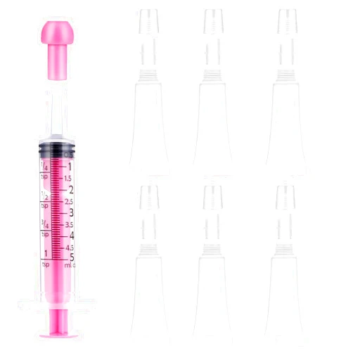 AHQiZFX 6PCS Empty Lip Gloss Tubes, 10ml Clear Lip Balm Tubes with 5ml Tools, Refillable Empty Tubes Clear Cosmetic Containers Soft Tube, Mini Cosmetic Soft Tubes for Women Girls DIY Lip Gloss Cosmetics