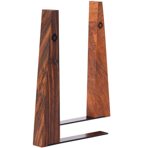 TILISMA Walnut Bookends for Shelves | Wooden Book Ends for Shelves | Sturdy Book Holders, Stoppers with Metal Base for Bookshelves | Slick Decorative Bookends Stands Firmly on Bookshelf (Pair)