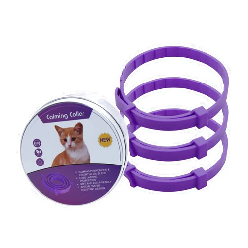 CONSIO 3 Pieces Cat Calming Collar Adjustable Cat Pheromones Calming Collars, Reducing Anxiety for Pets, Reduce Stress Aggression and Anxious Behavior Suitable for Small Medium and Large Cats (15 Inches)