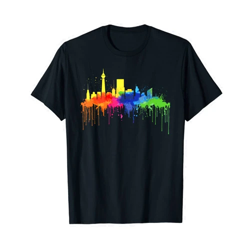 Papagei Tierhalter witzige lustige Sprüche Rainbow Building Comic Graphic for Men Women Children T-Shirt