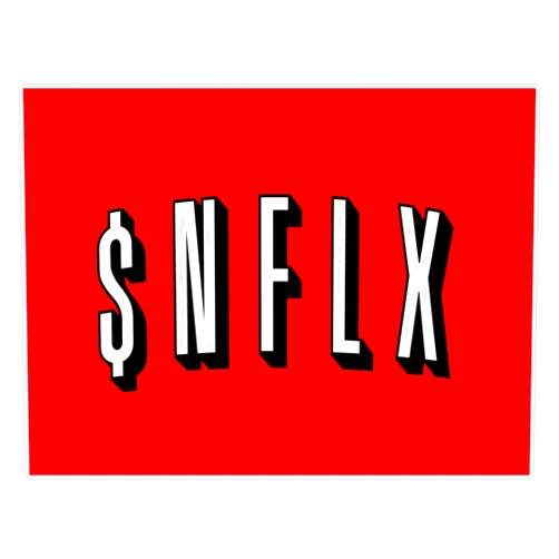 R3S Netflix Stock Ticker Old Logo With Red Background Sticker Vinyl Decal Waterproof Bumper Sticker Laptop Window 5
