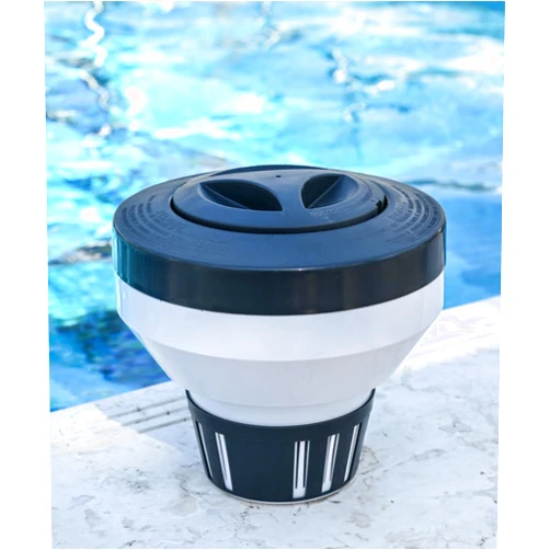 Carrie Box Large 7” Floating Chlorine Dispenser for Pool & SPA | Floating Chlorinator & Bromine Holder | Pool Chemical Dispenser | Suitable for 1 to 3 Inch Tablets | Adjustable Chemical Delivery