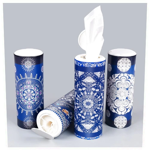 CLOVER Car Tissues for Car Tissue Holder,Car Tissues Cylinder with Facail Tissues Bulk,Round Tissue Boxes for Car,Travel Cylinder Tissues for Cup Holder, Bedroom, Study, Dresser, Bathroom