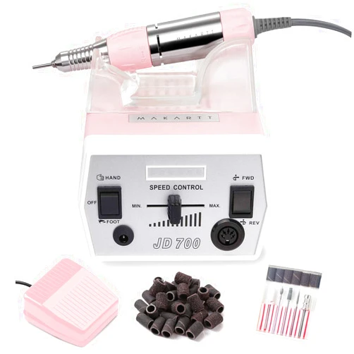 Makartt Nail Drill - Portable Electric Nail File Machine Geneviere E File Pink JD700 Professional 30000RPM Manicure Drill for Acrylic Nails Poly Nail Gel Polish Beauty Gift