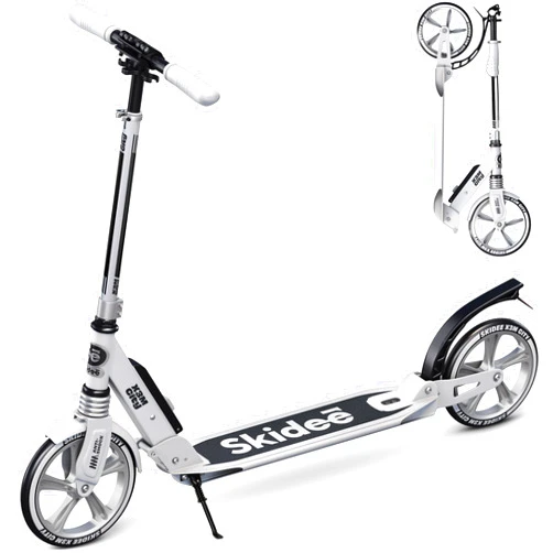 Skidee Scooter for Adults and Teens – Adjustable Height, Kids Scooter, Folding Scooter, Large Sturdy Wheels for Smooth Ride, Lightweight, Durable, Anti-Shock Suspension, Outdoor Toys, up to 220 lbs