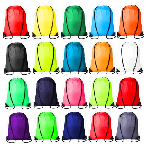 Kuhome 20Pcs Drawstring Backpacks Bulk String Bag Cinch Sack Pack Storage Knapsack Polyester Gift Bags Sports Drawstring Bags for Trip Gym Party Bags(20 Colors)