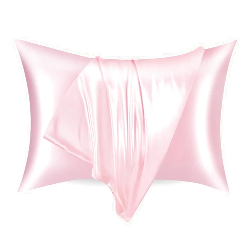Cibhlea Premium Satin Pillowcase for Hair and Skin Care - Standard Size, Ultra-Smooth Pillow Covers 20x26 Inches, Cooling Comfort, Set of 2 with Envelope Closure - Pink