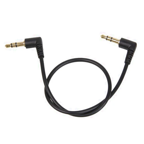 Foto&Tech Straight 3.5 mm Mini Jack Timecode Cable Right Angle 12 inches Compatible with Tentacle Sync Tentacle to DSLR Cameras