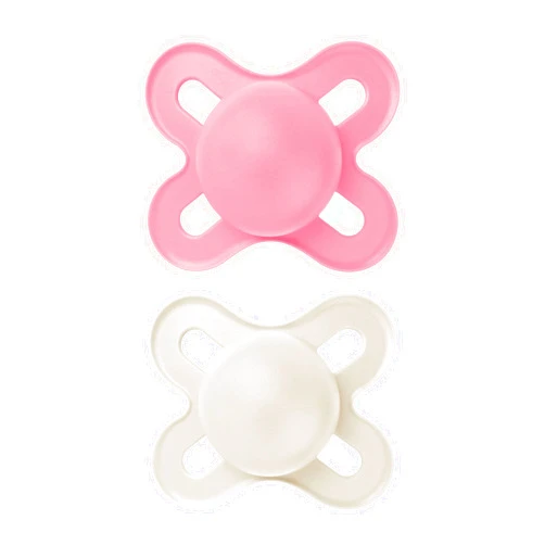 MAM Original Start Matte Newborn Baby Pacifier, Best Pacifier for Breastfed Babies, Sterilizer Case, Girl, 0-3 Months (Pack of 2)