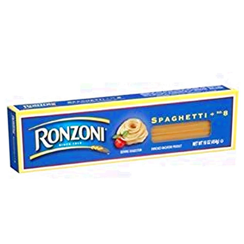 Ronzoni Spaghetti Macaroni 16 Oz. Pack Of 3.