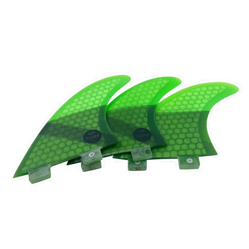 UP SURF Surfing 3fins S Size Double Tabs Surfboard Fins Base Tri fins Surfboard Thrusters Fiberglass Honeycomb