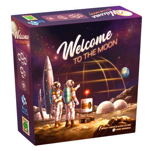 Blue Cocker Welcome to The Moon - Flip and Write Strategy Game - Campaign, Adventure, Solo Mode - Bilingual French English - 1 to 6 Players - 20706-CA