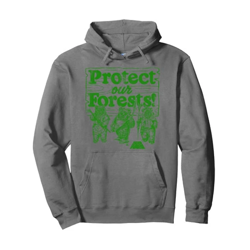 Star Wars Ewoks Protect Our Forests Camp Graphic Hoodie Pullover Hoodie